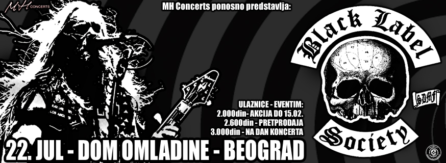 BLACK LABEL SOCIETY - Dom Omladine, Beograd